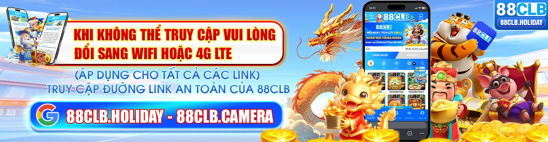 banner 88clb thông báo link truy cập an toàn